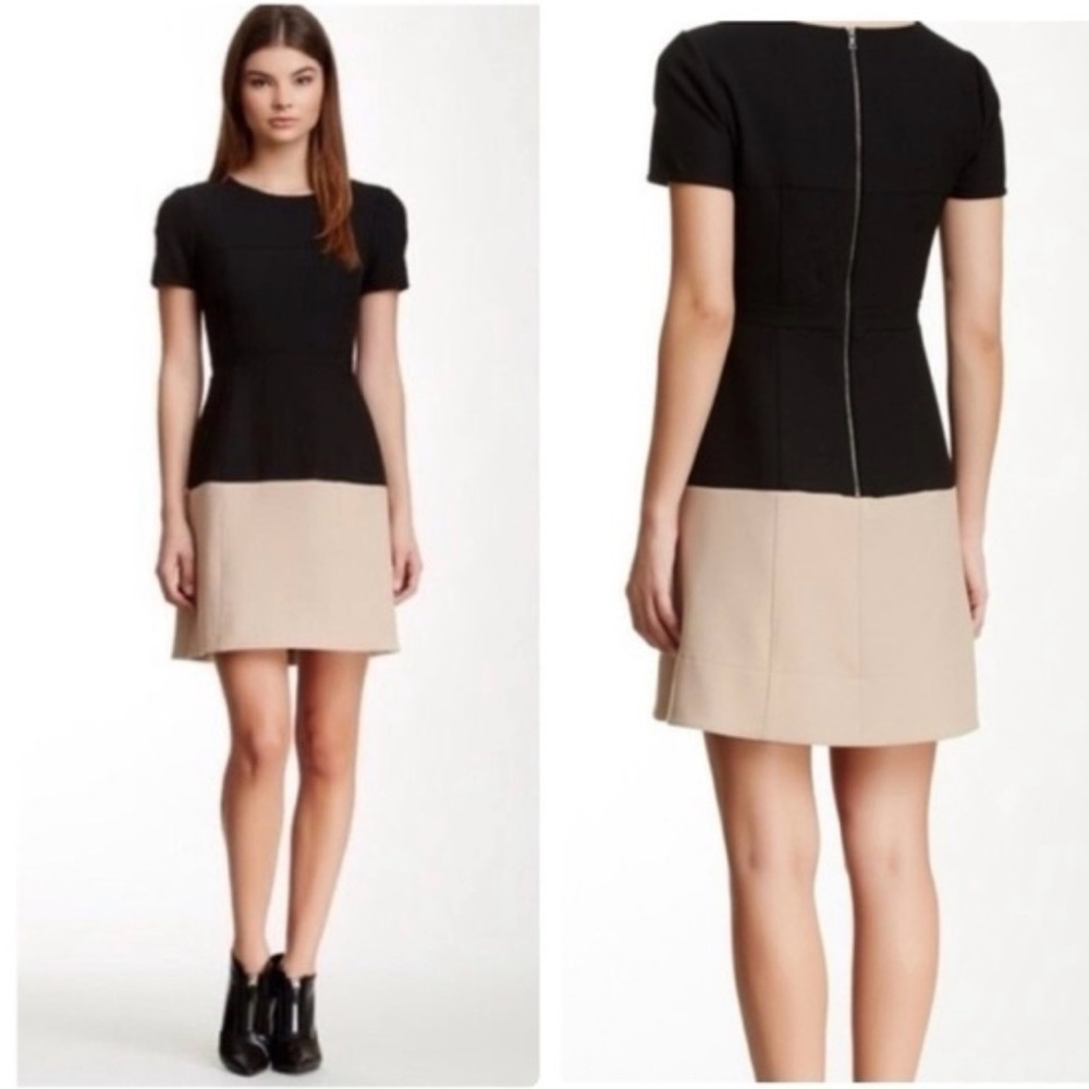 BCBGMaxAzria Black and Tan Dress